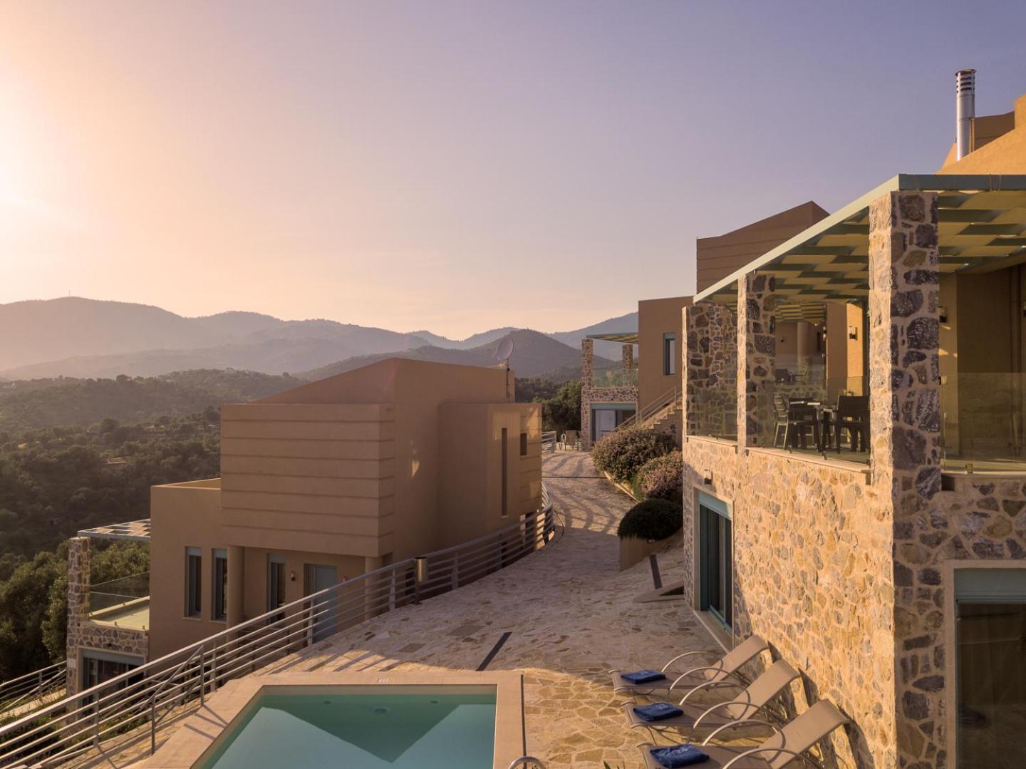 Ouzo Panoramic Houses 1, With Private Pool Plomari ภายนอก รูปภาพ