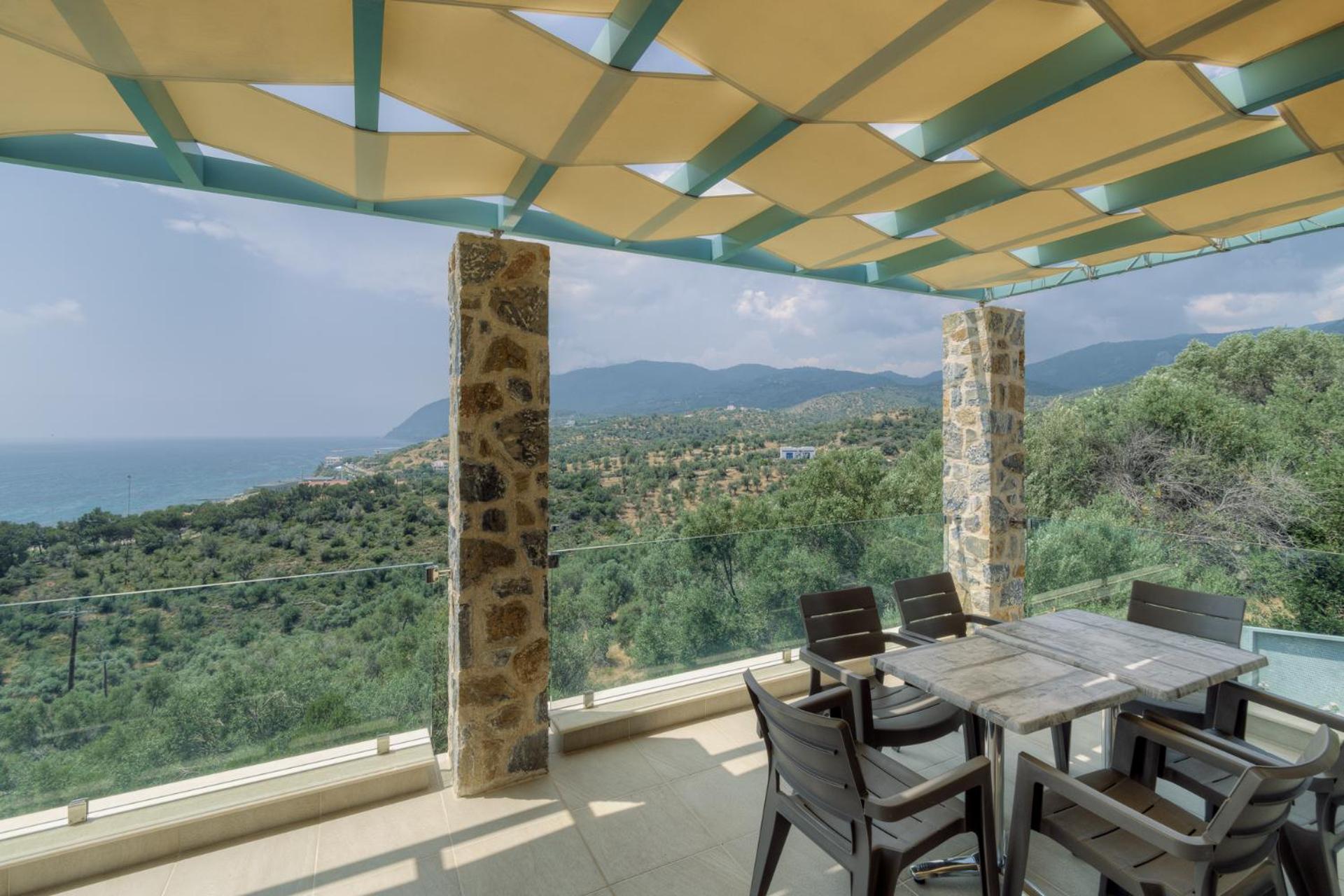 Ouzo Panoramic Houses 1, With Private Pool Plomari ภายนอก รูปภาพ