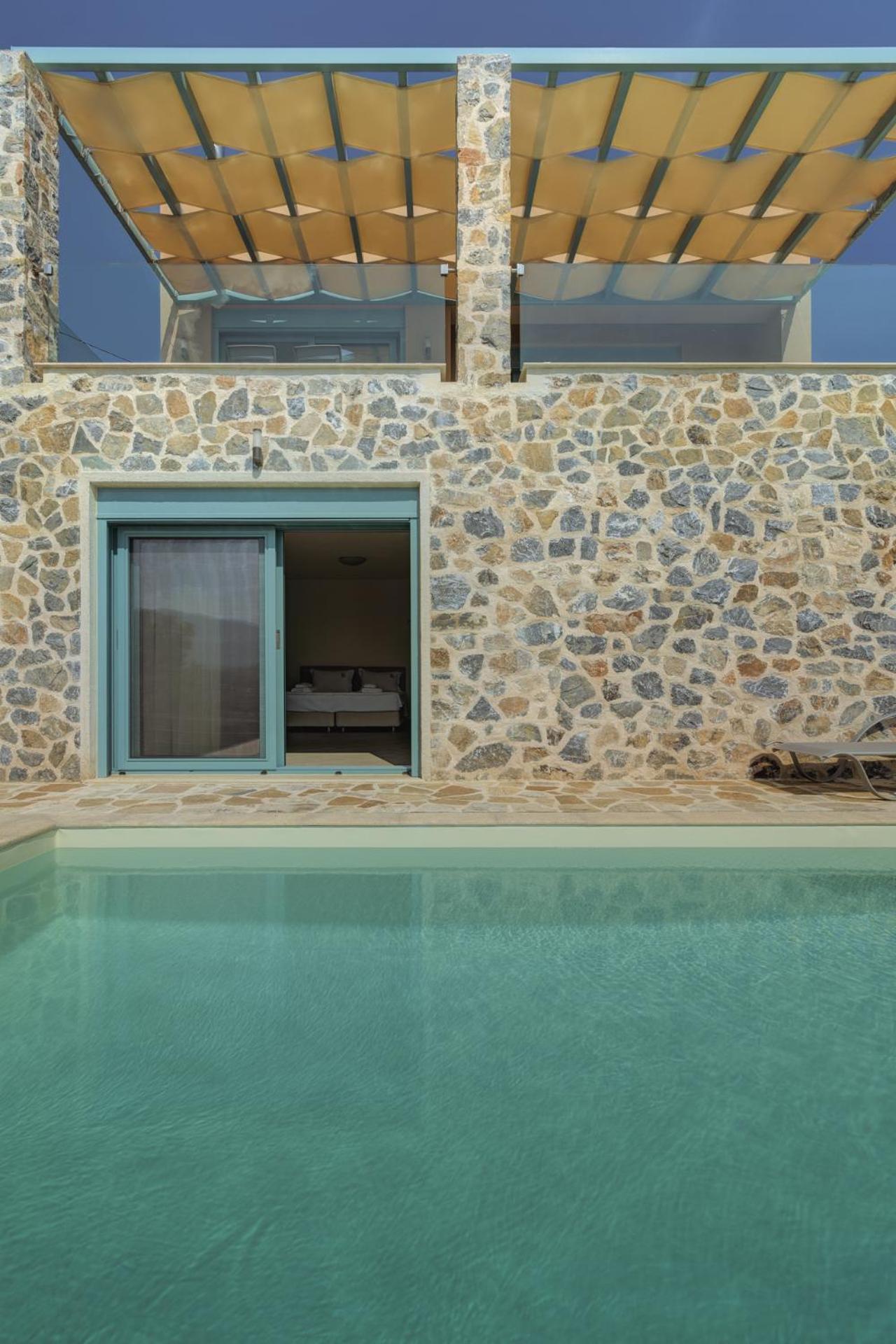 Ouzo Panoramic Houses 1, With Private Pool Plomari ห้อง รูปภาพ